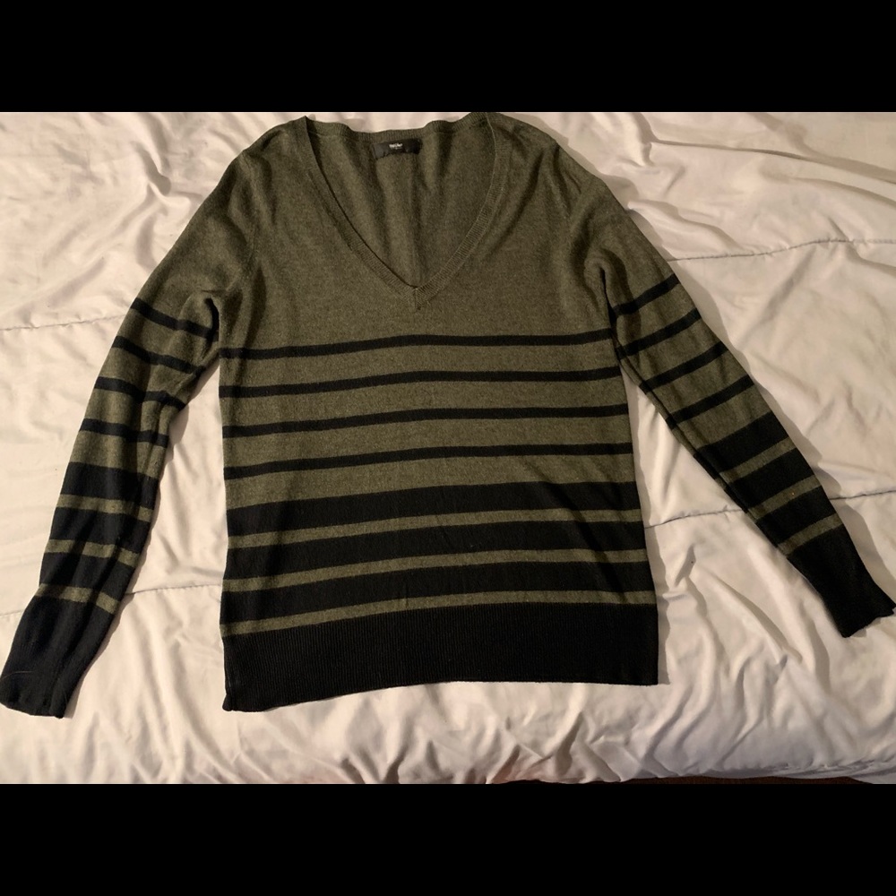 Striped long sleeve sweater